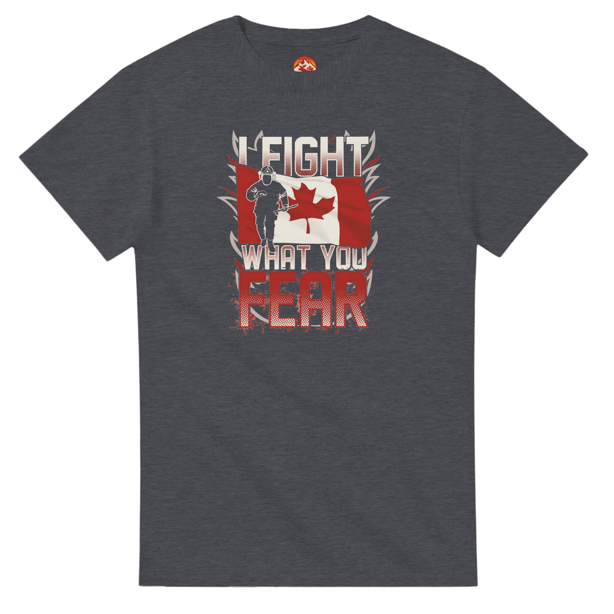 Canadian Firefighter Unisex Heavy Cotton T-Shirt - 'I Fight What You Fear' Classic Tee - KPAP Canada