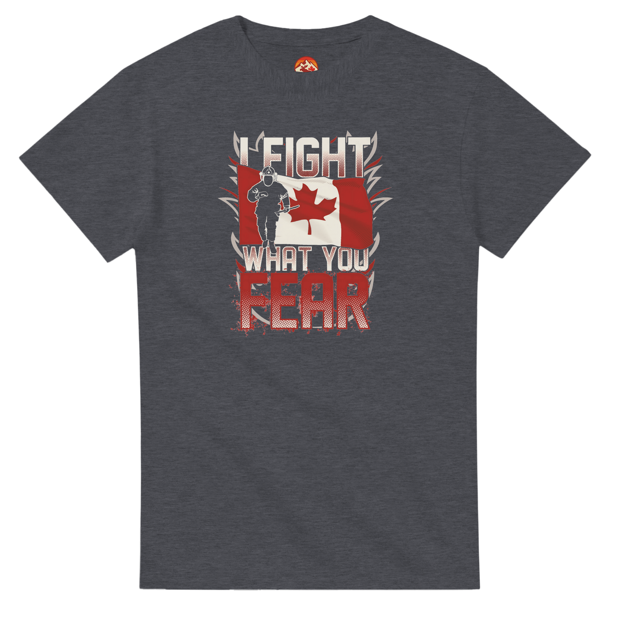 Canadian Firefighter Unisex Heavy Cotton T-Shirt - 'I Fight What You Fear' Classic Tee - KPAP Canada