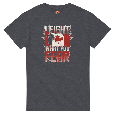 Canadian Firefighter Unisex Heavy Cotton T-Shirt - 'I Fight What You Fear' Classic Tee - KPAP Canada