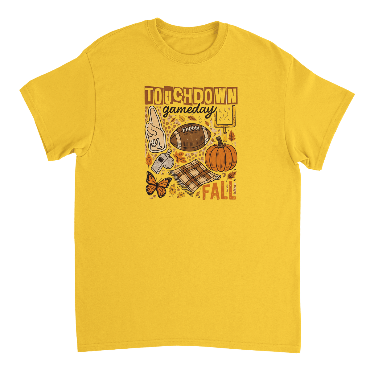 Touchdown Gameday Fall T-Shirt – Premium Cotton, Cozy Autumn Vibes, Celebrate Football Season in Style - KPAP Canada