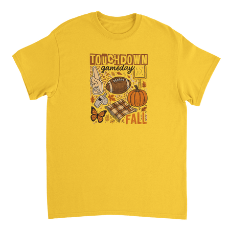 Touchdown Gameday Fall T-Shirt – Premium Cotton, Cozy Autumn Vibes, Celebrate Football Season in Style - KPAP Canada