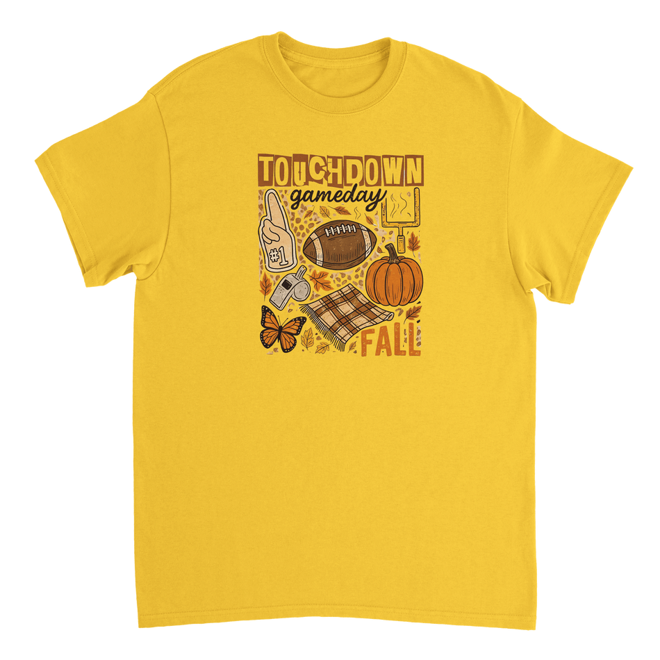 Touchdown Gameday Fall T-Shirt – Premium Cotton, Cozy Autumn Vibes, Celebrate Football Season in Style - KPAP Canada