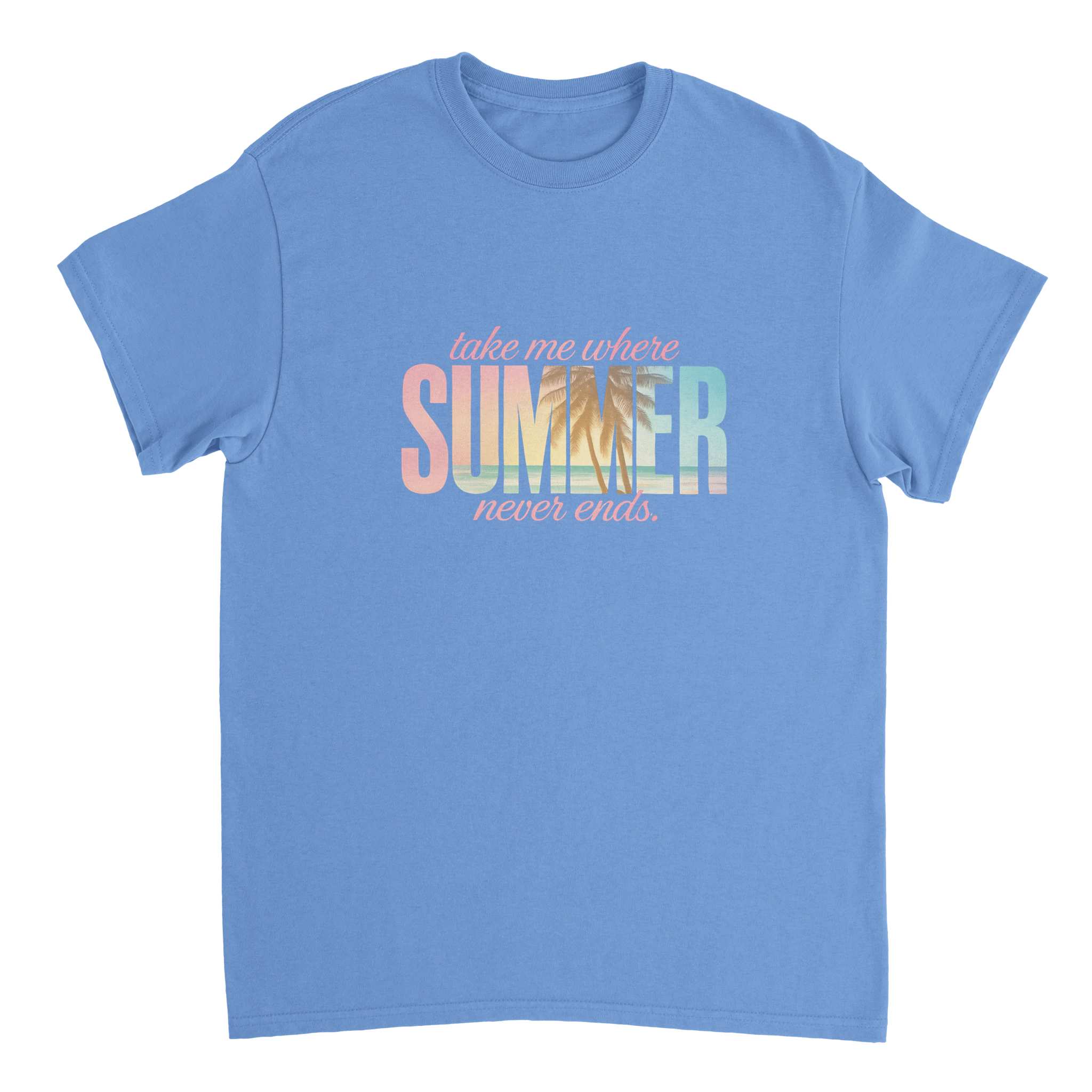 Endless Summer Vibes T-Shirt – Pastel Dreamscape, Premium Cotton, Classic Fit, Durable Casual Wear - KPAP Canada