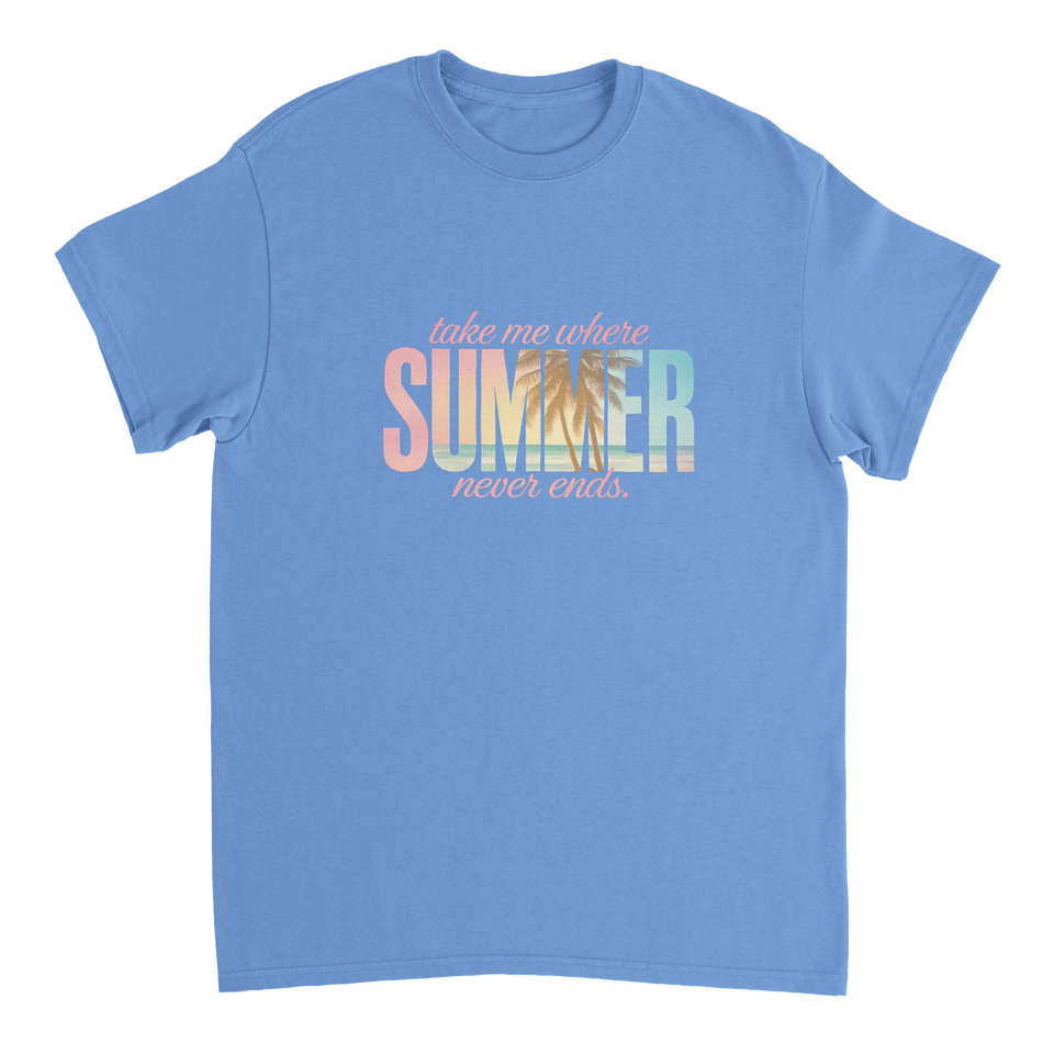 Endless Summer Vibes T-Shirt – Pastel Dreamscape, Premium Cotton, Classic Fit, Durable Casual Wear - KPAP Canada