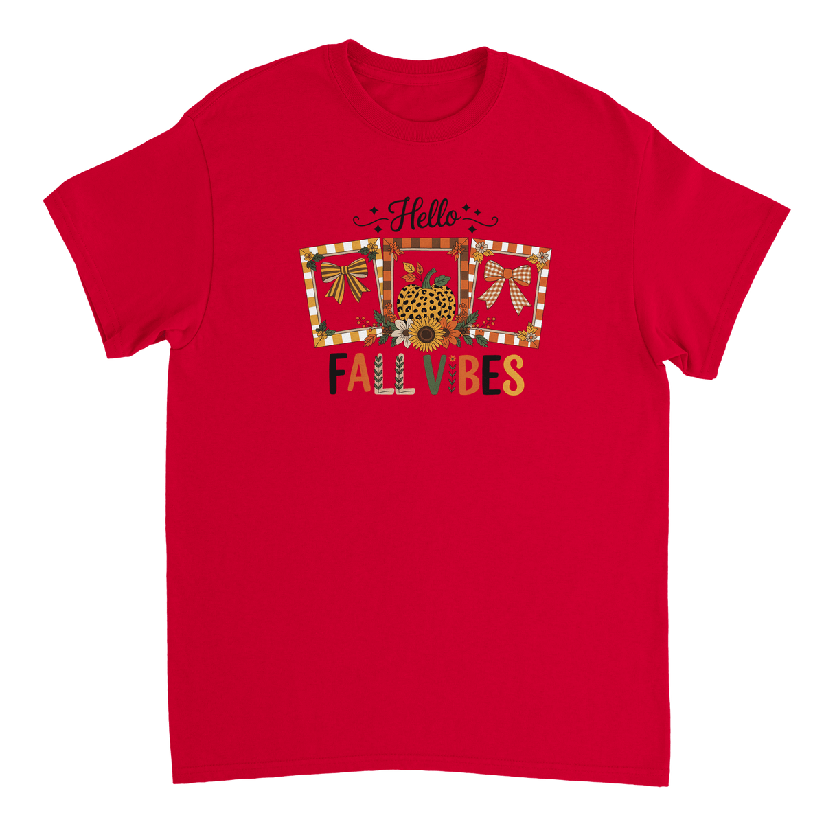 Hello Autumn Vibes T-Shirt – Cozy Fall Comfort, Classic Fit, Durable Casual Wear - KPAP Canada