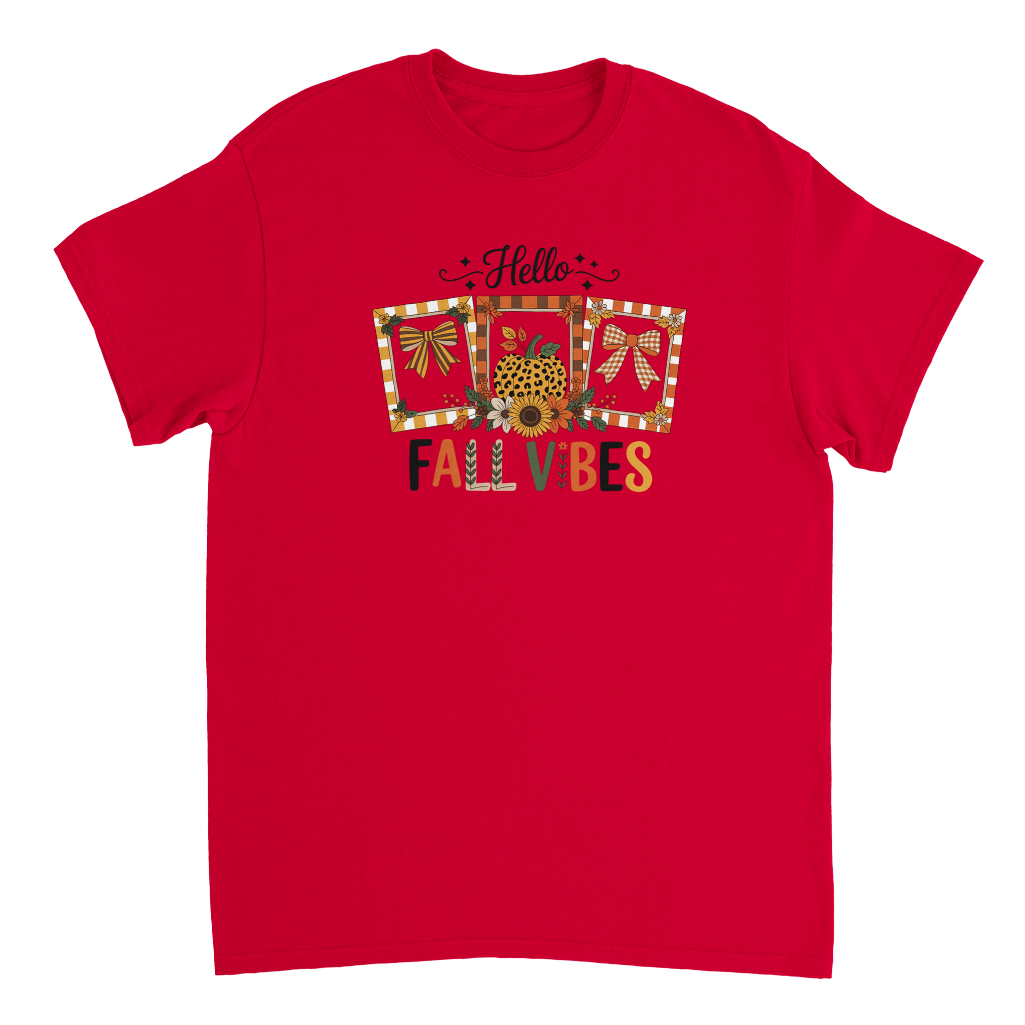 Hello Autumn Vibes T-Shirt – Cozy Fall Comfort, Classic Fit, Durable Casual Wear - KPAP Canada