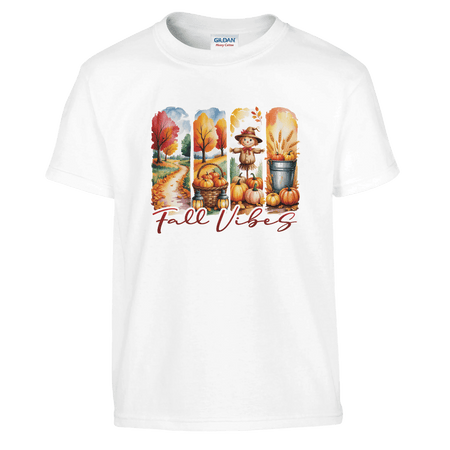 Kids' Fall Vibes T-Shirt – Autumn, Halloween & Thanksgiving Design - KPAP Canada