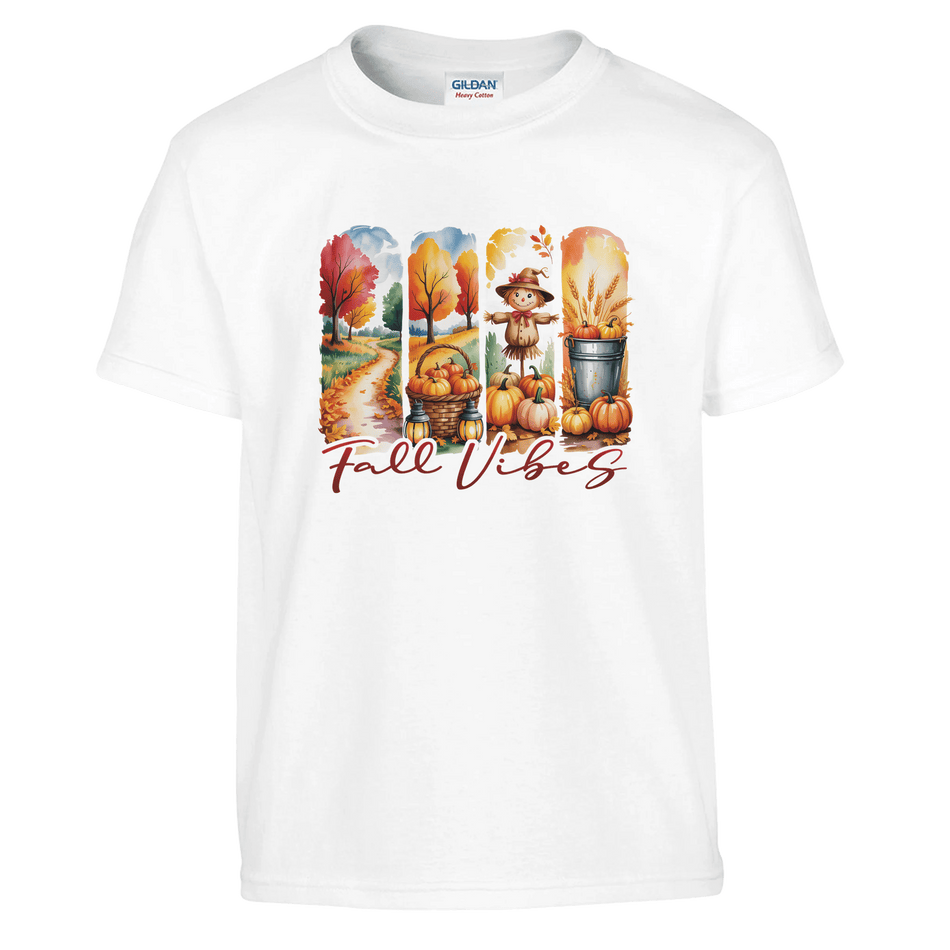 Kids' Fall Vibes T-Shirt – Autumn, Halloween & Thanksgiving Design - KPAP Canada