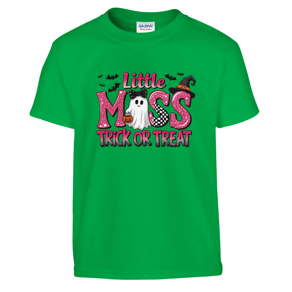 Little Miss Trick or Treat Kids Heavy Cotton T-Shirt - KPAP Canada