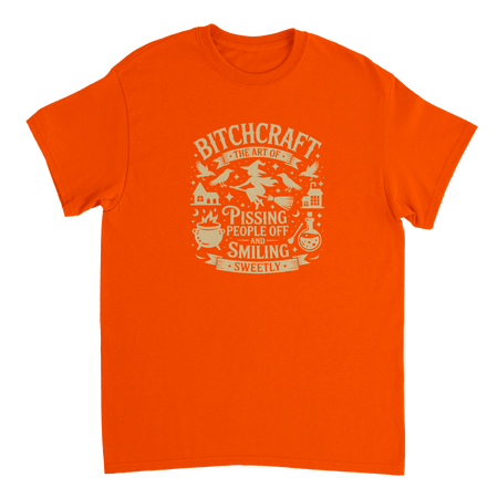 Bitchcraft: The Art of Pissing People Off & Smiling Sweetly T-Shirt – Witchy, Sassy & Spooky Cotton Tee - KPAP Canada