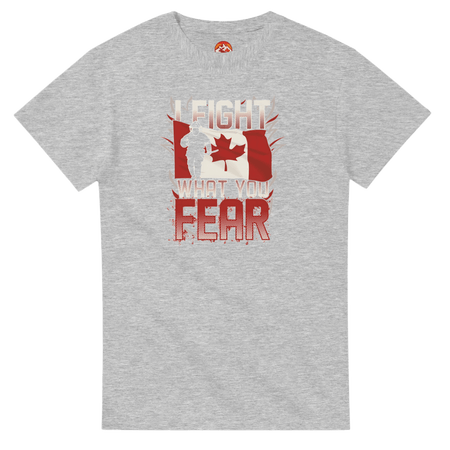 Canadian Firefighter Unisex Heavy Cotton T-Shirt - 'I Fight What You Fear' Classic Tee - KPAP Canada