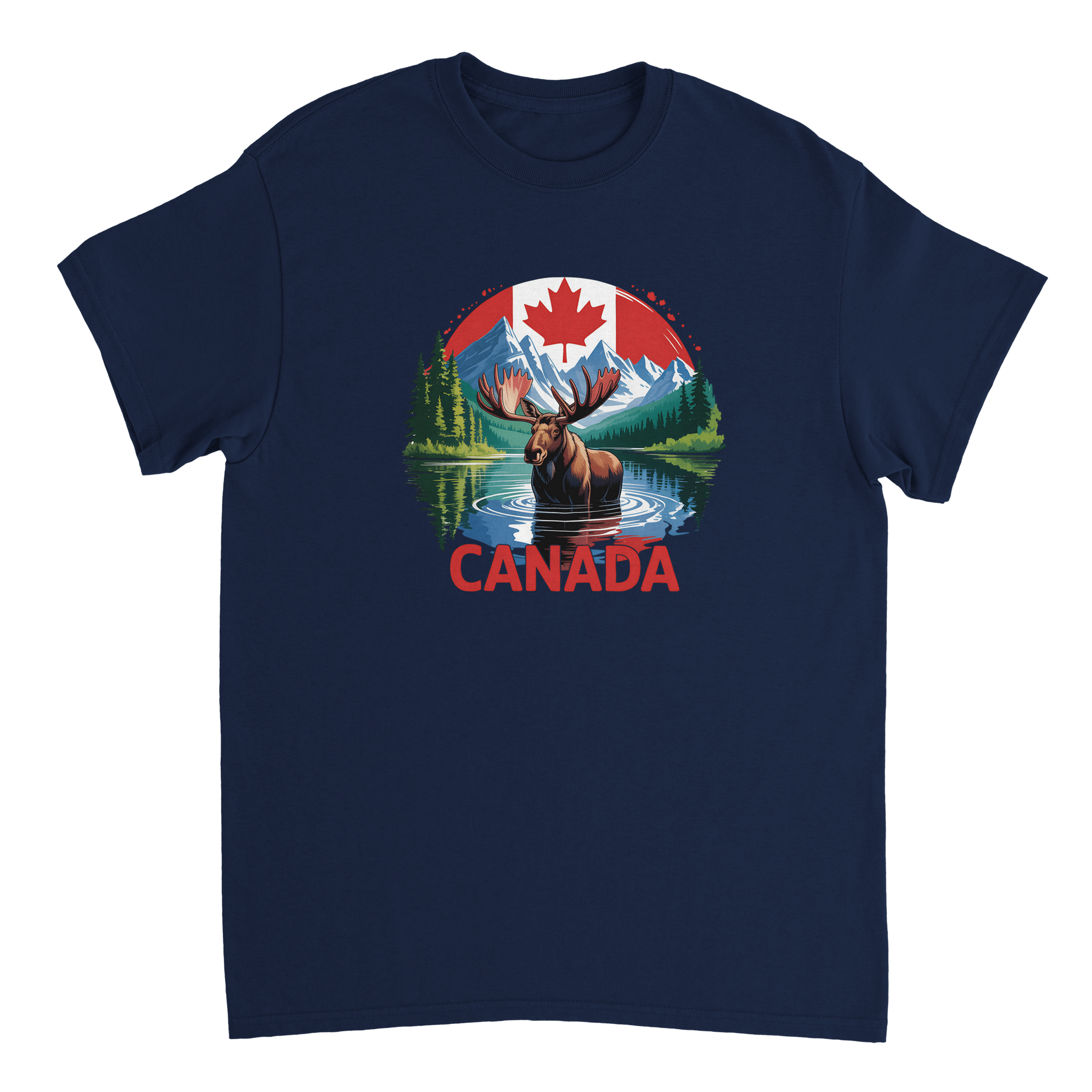 Majestic Canadian Moose T-Shirt – Heavyweight Cotton, Classic Fit, Durable Casual Wear - KPAP Canada