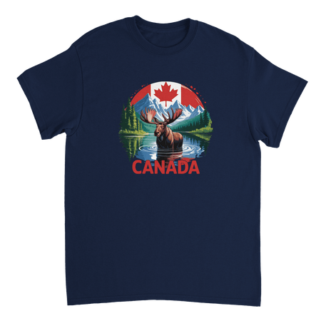 Majestic Canadian Moose T-Shirt – Heavyweight Cotton, Classic Fit, Durable Casual Wear - KPAP Canada