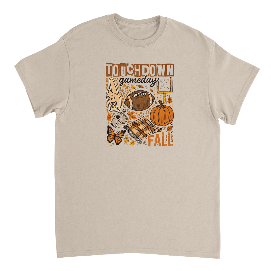 Touchdown Gameday Fall T-Shirt – Premium Cotton, Cozy Autumn Vibes, Celebrate Football Season in Style - KPAP Canada