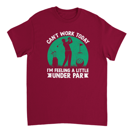 Feeling Under Par Golf T-Shirt – Humorous Dad Golfing Tee, Heavyweight Cotton, Classic Fit, Durable Casual Wear - KPAP Canada