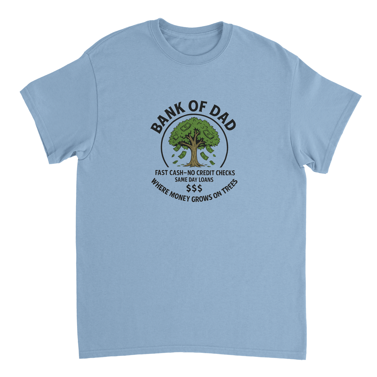 Bank of Dad T-Shirt – Humorous Money Tree Design, Heavyweight Cotton, Classic Fit for Everyday Fun - KPAP Canada