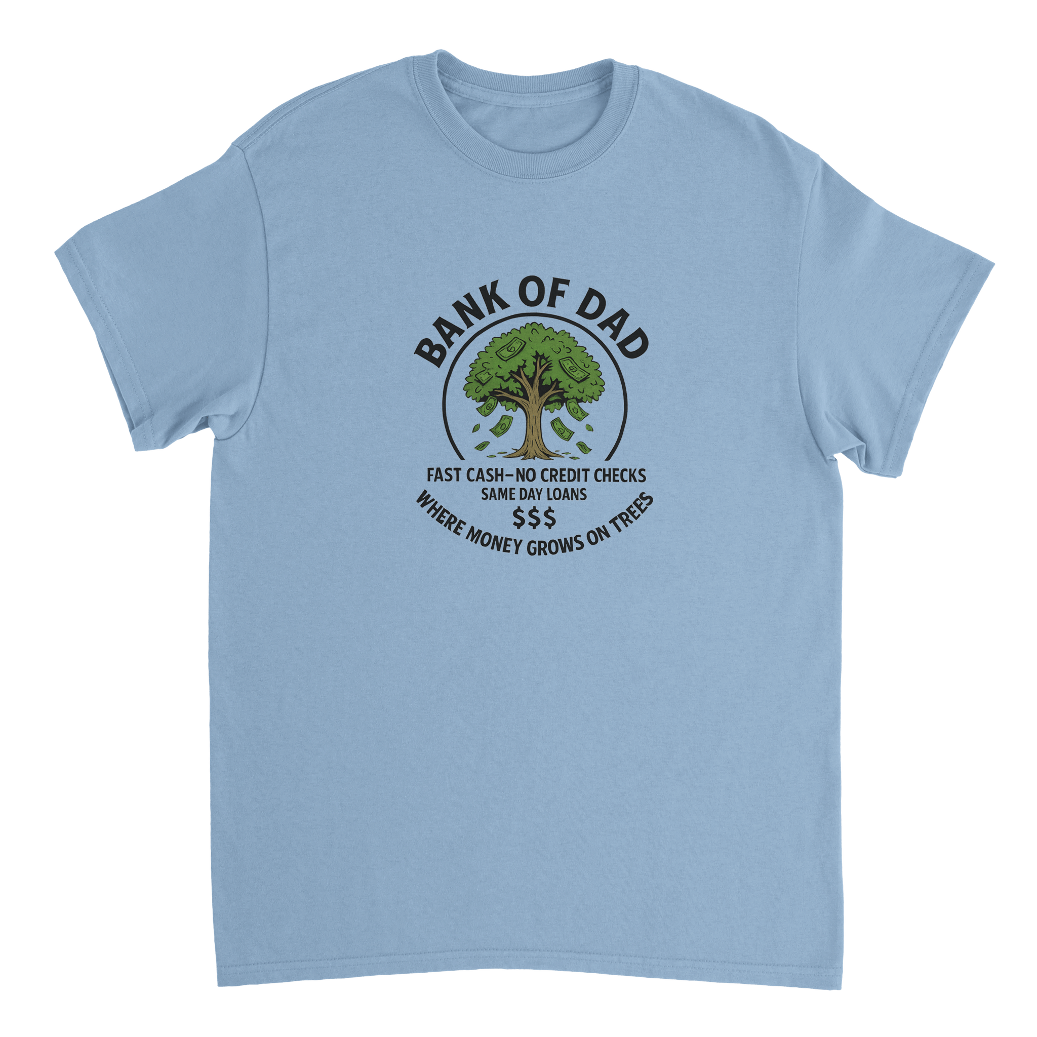 Bank of Dad T-Shirt – Humorous Money Tree Design, Heavyweight Cotton, Classic Fit for Everyday Fun - KPAP Canada