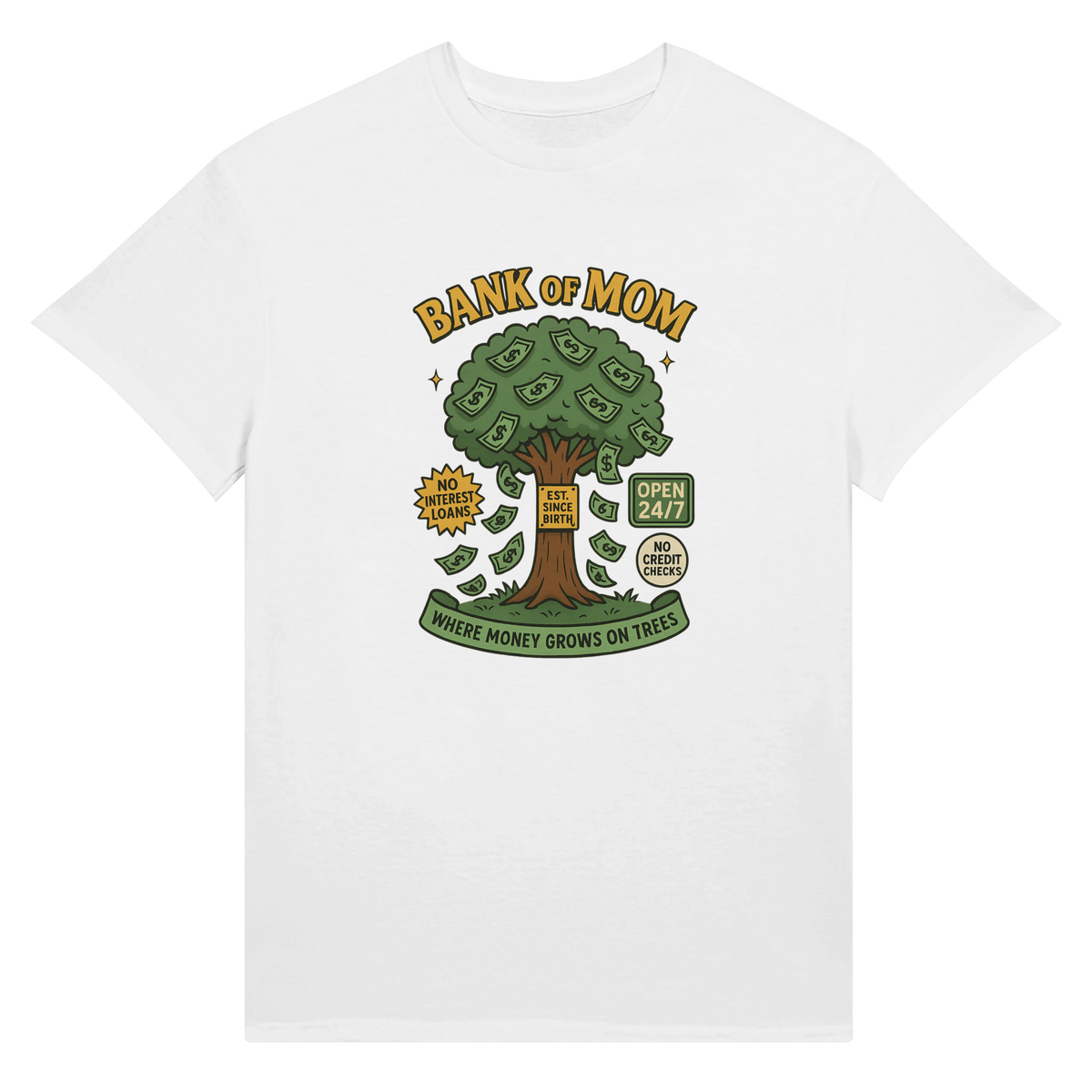 Ultra Cotton T-Shirt - 'Bank of Mom' Design for Unisex Style - KPAP Canada
