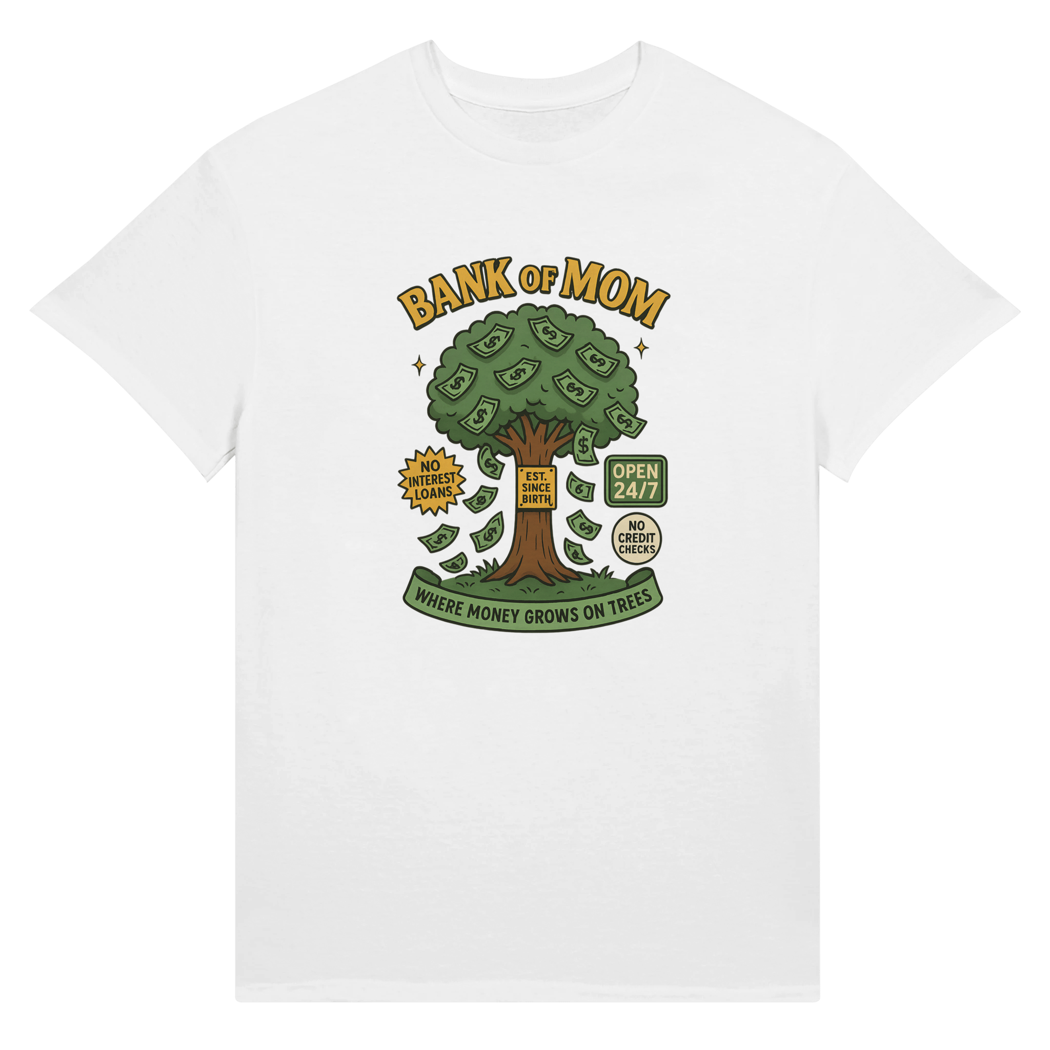 Ultra Cotton T-Shirt - 'Bank of Mom' Design for Unisex Style - KPAP Canada