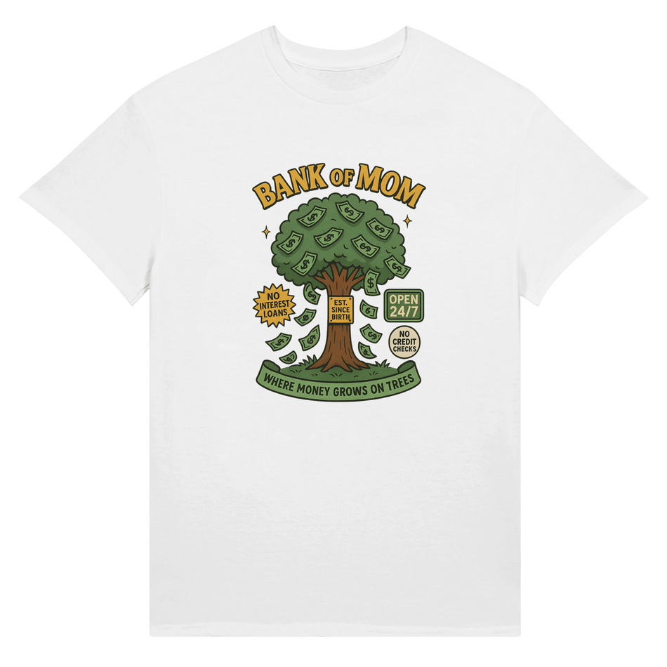 Ultra Cotton T-Shirt - 'Bank of Mom' Design for Unisex Style - KPAP Canada