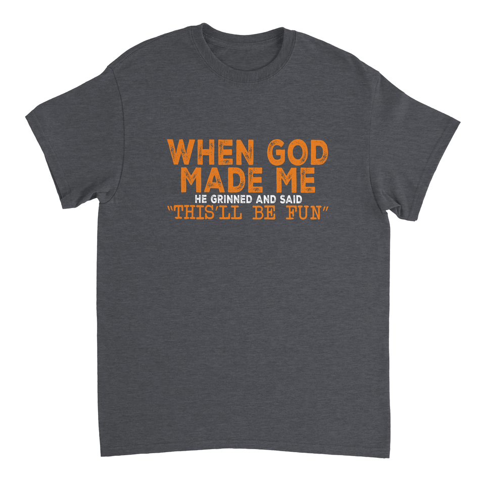 "This'll Be Fun" T-Shirt – Heavyweight Cotton, Classic Fit, Durable Casual Wear in Your Choice of Fun Hues - KPAP Canada