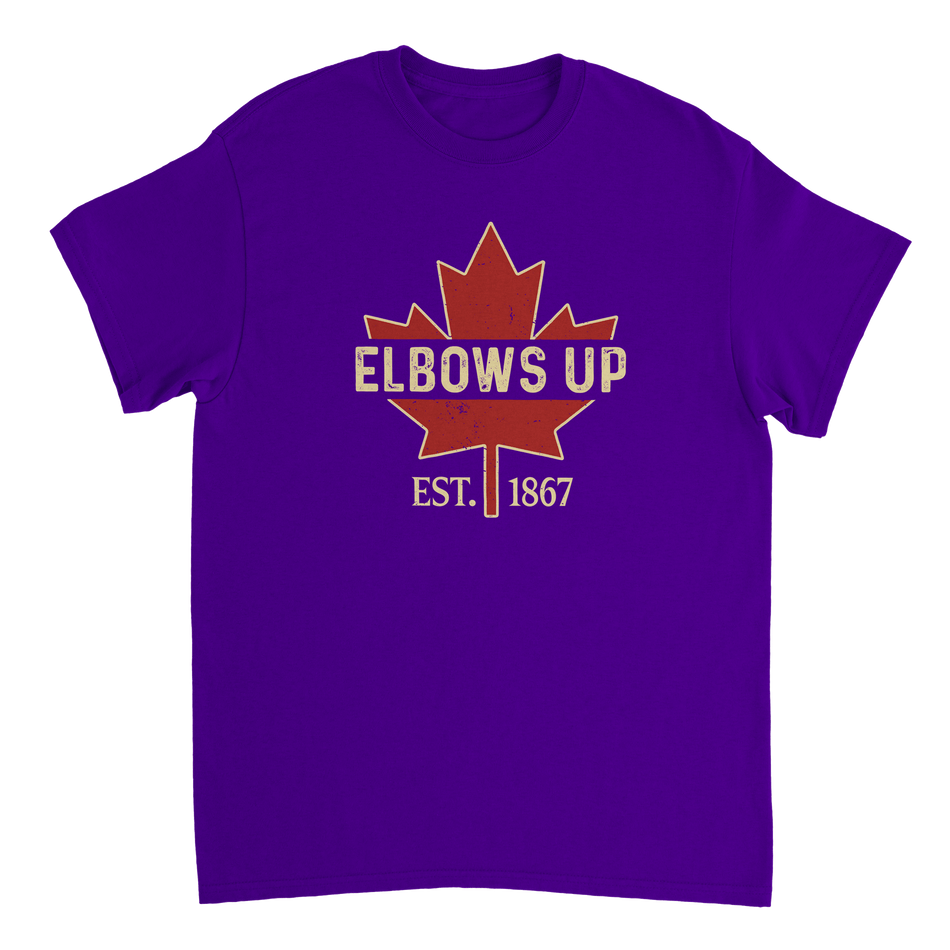 Elbows Up Canada! Classic Fit Cotton T-Shirt – Durable Casual Wear - KPAP Canada