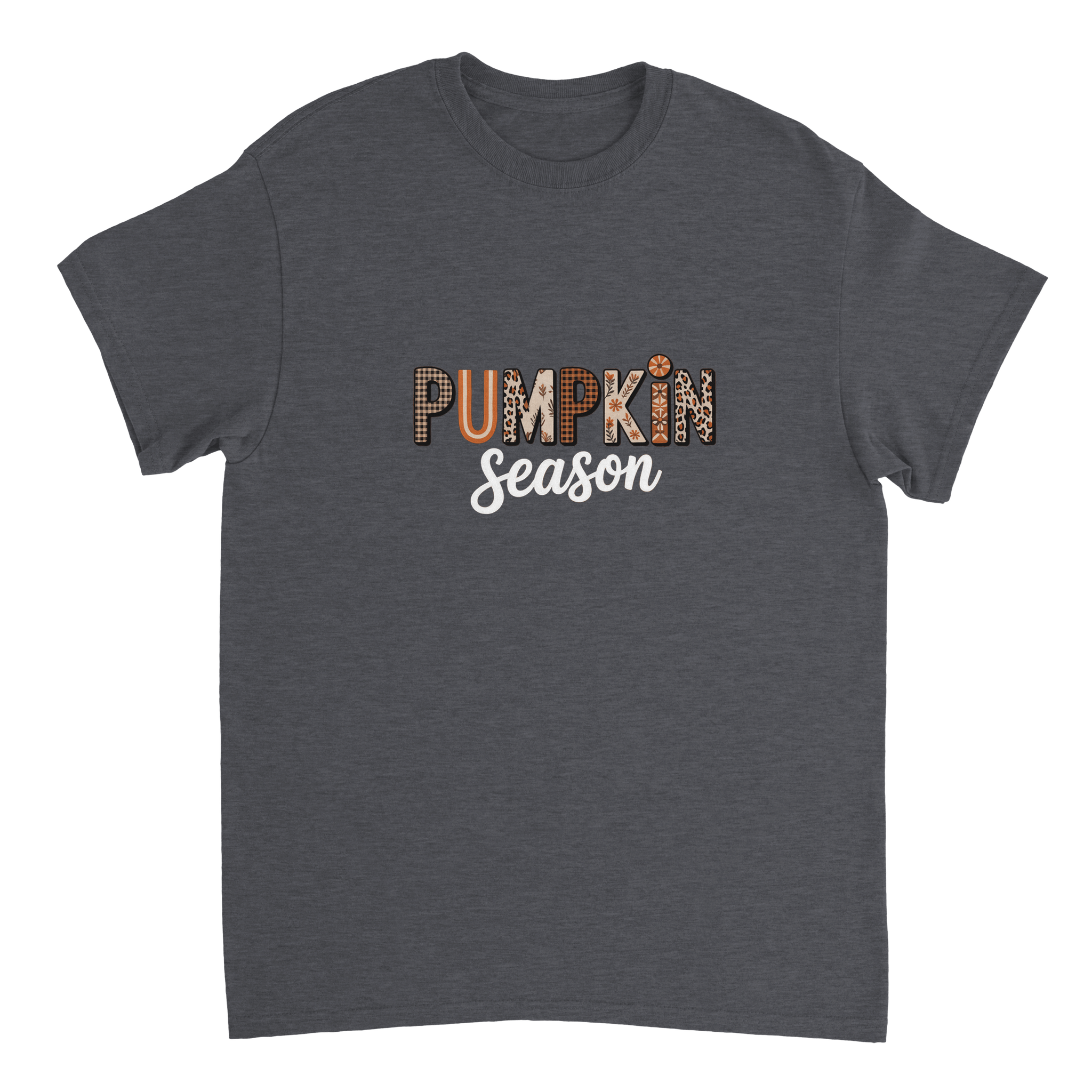 Pumpkin Season T-Shirt – Rustic Autumn Prints, Heavyweight Cotton, Classic Fit for Fall Fun - KPAP Canada