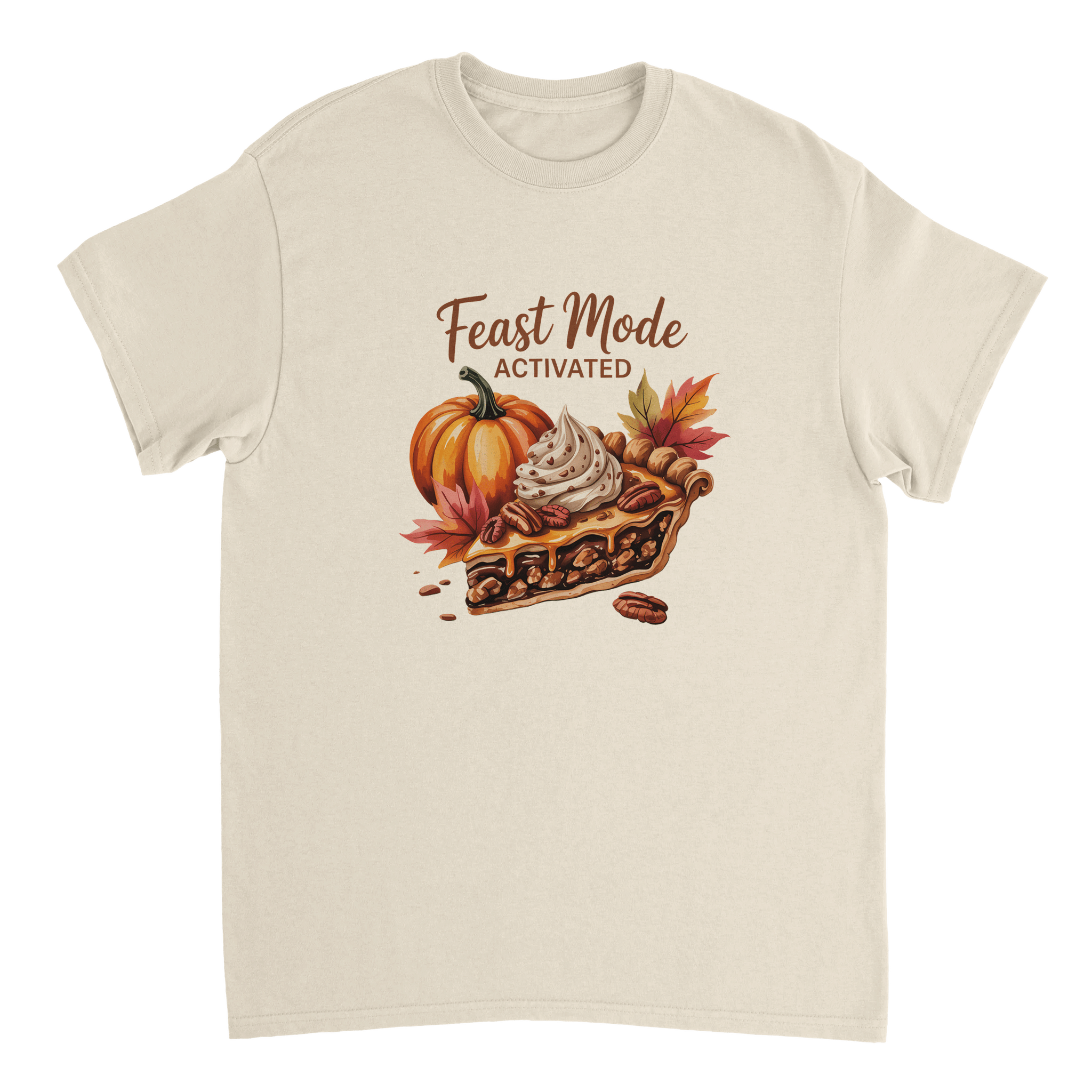 Feast Mode Activated T-Shirt – Autumn Vibes, Heavyweight Cotton, Classic Fit, Durable Casual Wear - KPAP Canada
