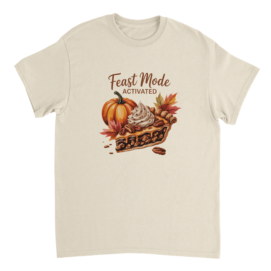 Feast Mode Activated T-Shirt – Autumn Vibes, Heavyweight Cotton, Classic Fit, Durable Casual Wear - KPAP Canada
