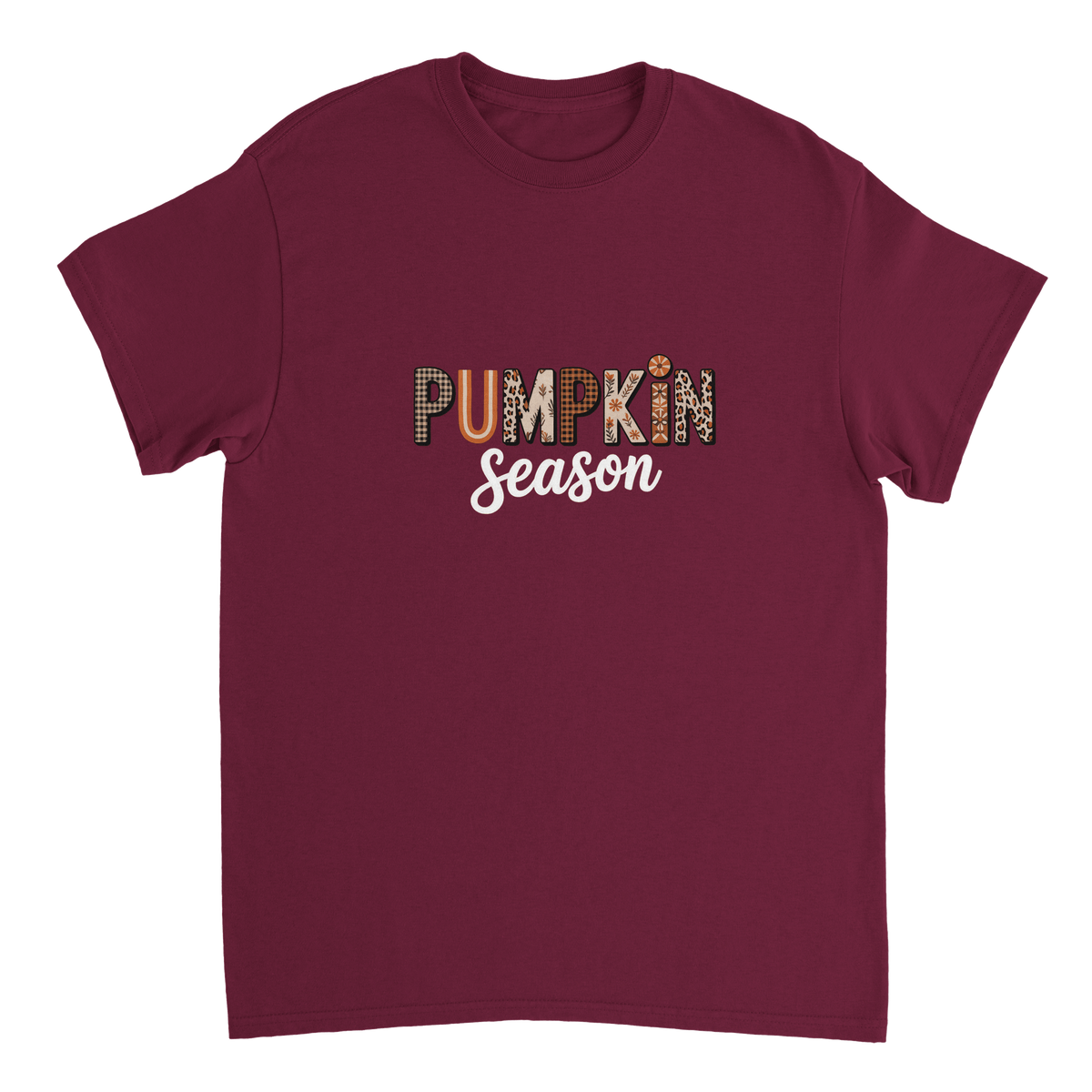 Pumpkin Season T-Shirt – Rustic Autumn Prints, Heavyweight Cotton, Classic Fit for Fall Fun - KPAP Canada