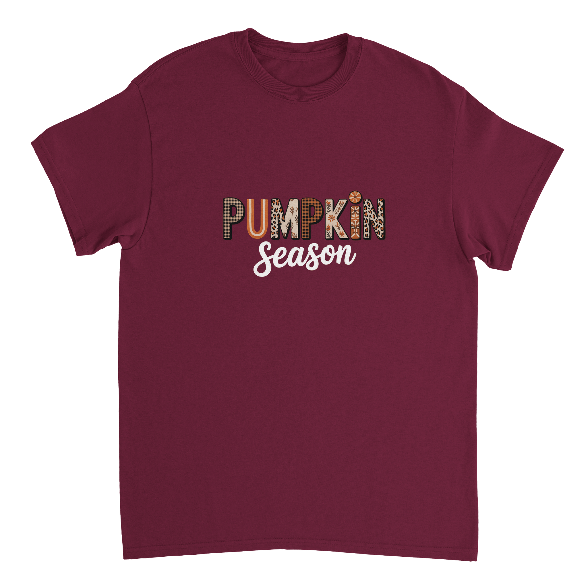 Pumpkin Season T-Shirt – Rustic Autumn Prints, Heavyweight Cotton, Classic Fit for Fall Fun - KPAP Canada