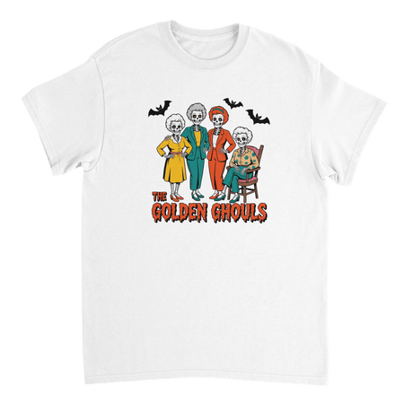 The Golden Ghouls T-Shirt – Spooky & Stylish Skeletons, Heavyweight Cotton, Classic Fit - KPAP Canada