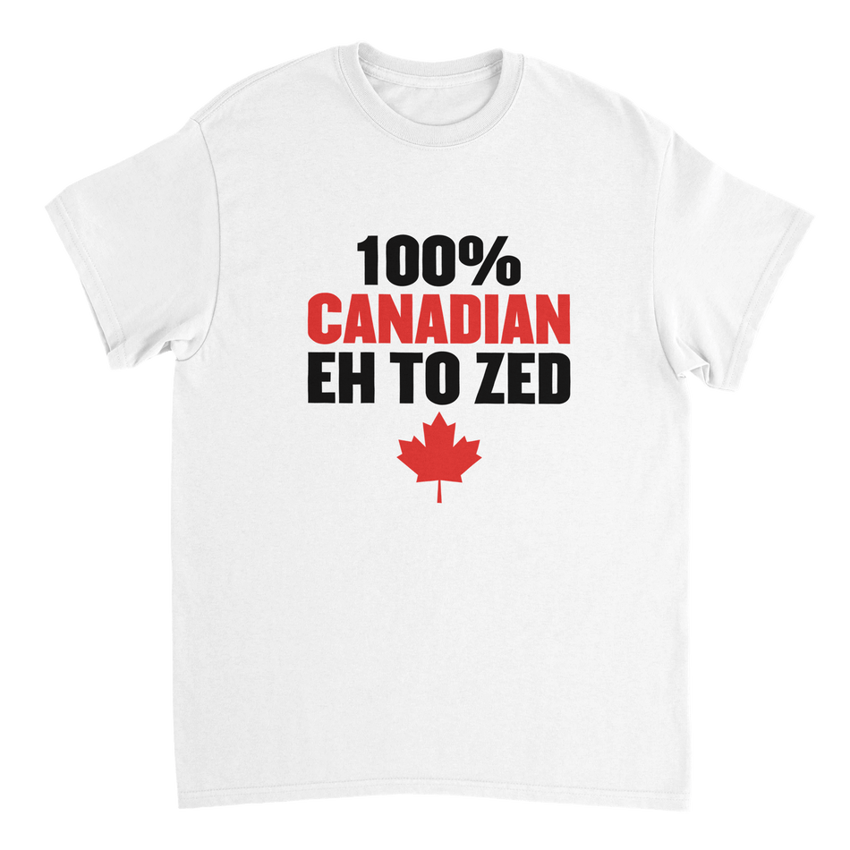 100% Canadian Eh to Zed T-Shirt – Premium Cotton, Classic Fit, National Pride Wear - KPAP Canada