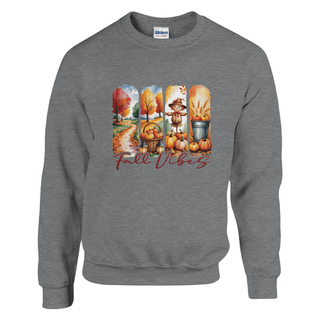 Fall Vibes Sweatshirt – Cozy 50/50 Cotton - Polyester Blend for Warmth - KPAP Canada