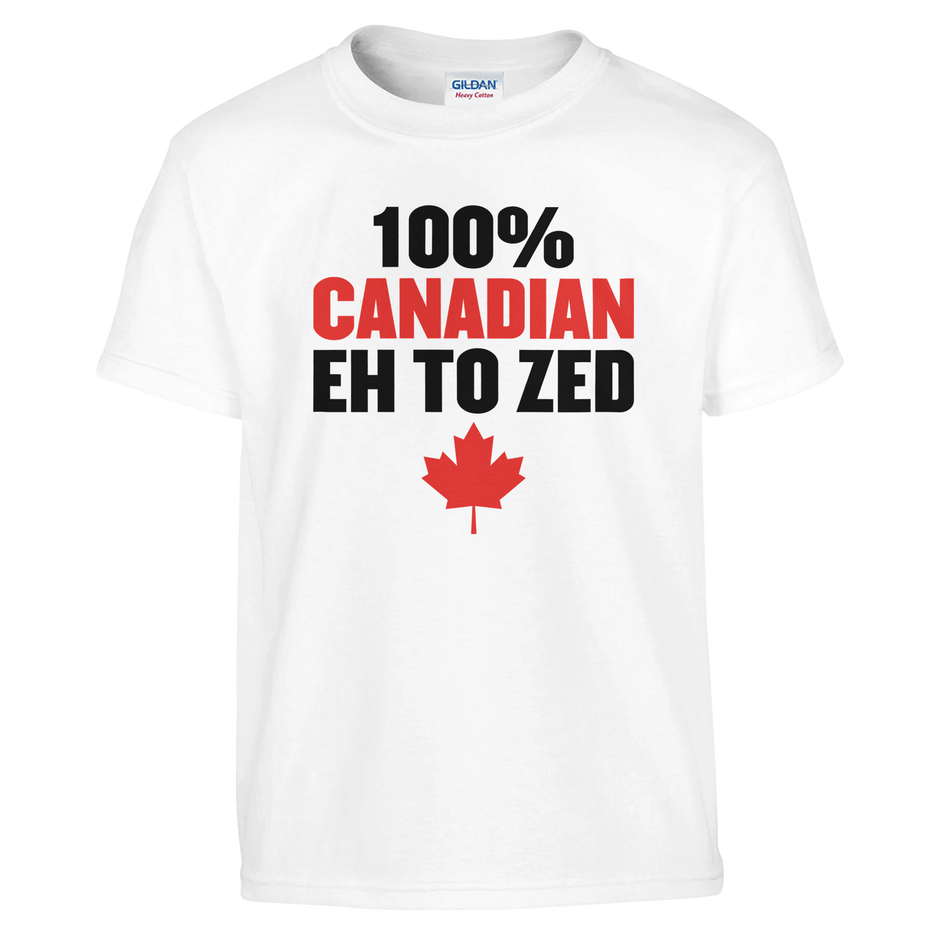 100% Canadian EH to Z T-Shirt for Kids – Soft Heavyweight Fabric - KPAP Canada