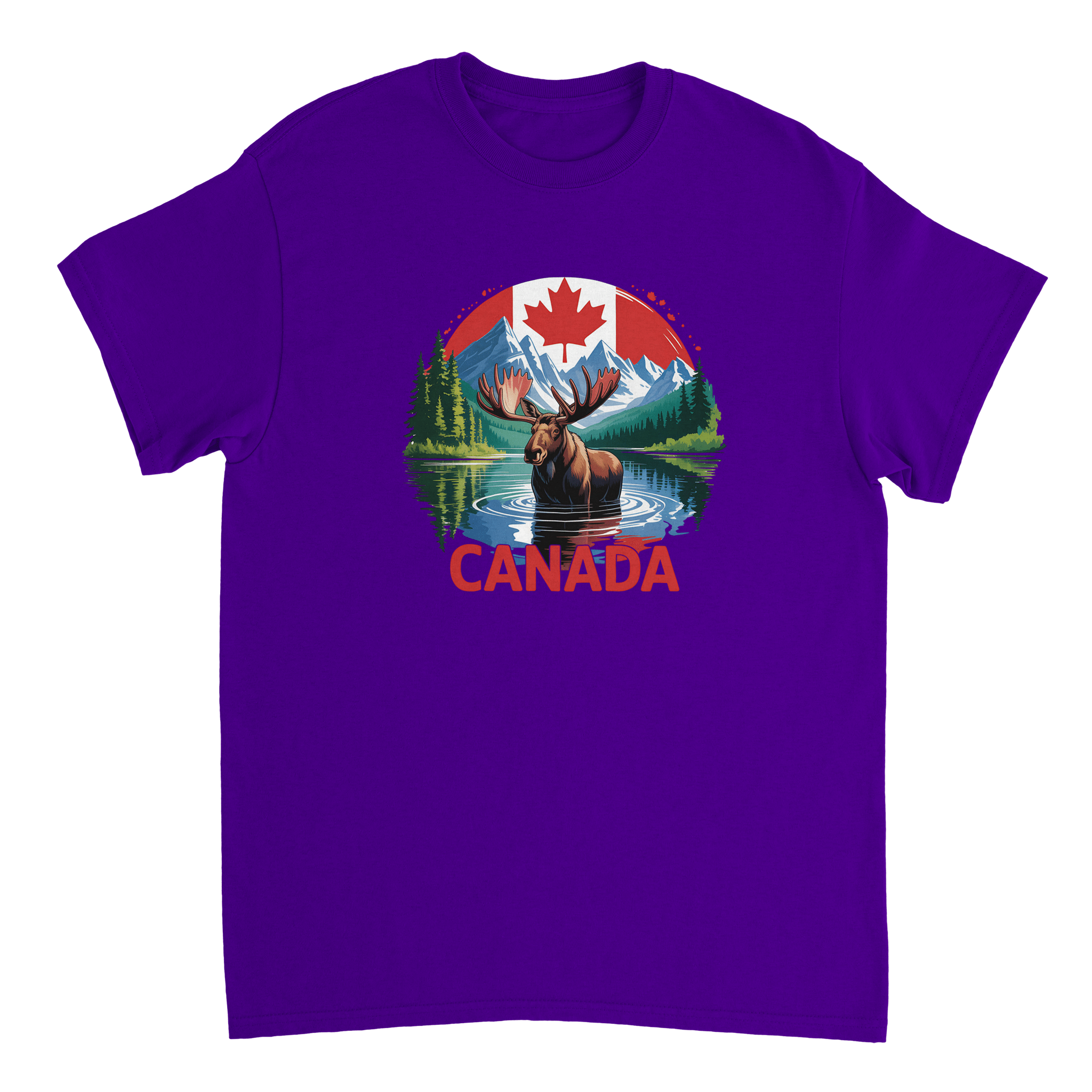 Majestic Canadian Moose T-Shirt – Heavyweight Cotton, Classic Fit, Durable Casual Wear - KPAP Canada