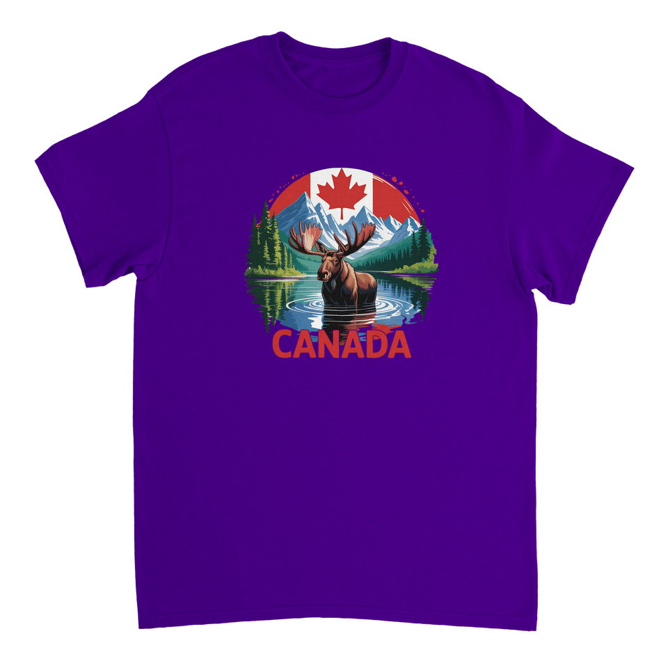 Majestic Canadian Moose T-Shirt – Heavyweight Cotton, Classic Fit, Durable Casual Wear - KPAP Canada