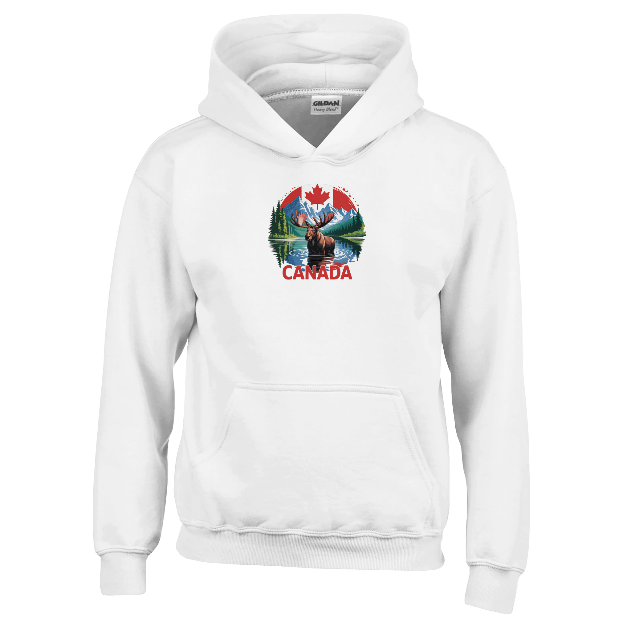 Kids Pullover Hoodie – Canadian Moose & Mountains Design - KPAP Canada