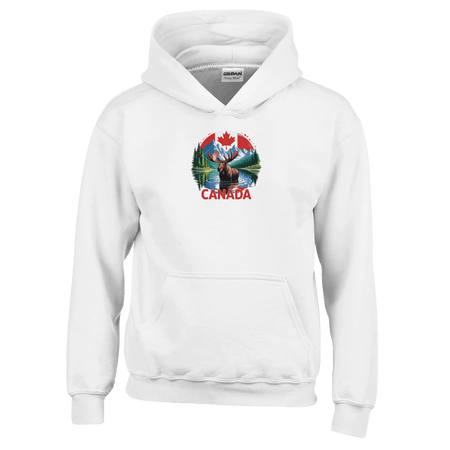 Kids Pullover Hoodie – Canadian Moose & Mountains Design - KPAP Canada