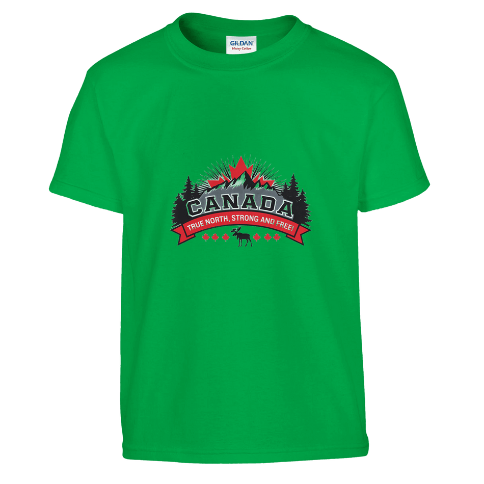 Kids' T-Shirt - Canada True North Strong & Free Design - KPAP Canada