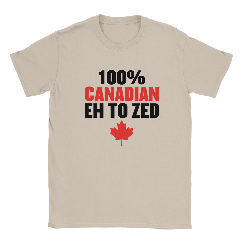 100% Canadian Eh to Z T-Shirt – Premium Soft Cotton Tee - KPAP Canada
