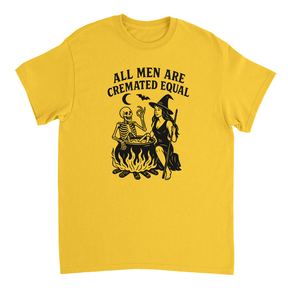 Unisex T-Shirt - All Men Are Cremated Equally - Classic Fit Cotton Tee - KPAP Canada
