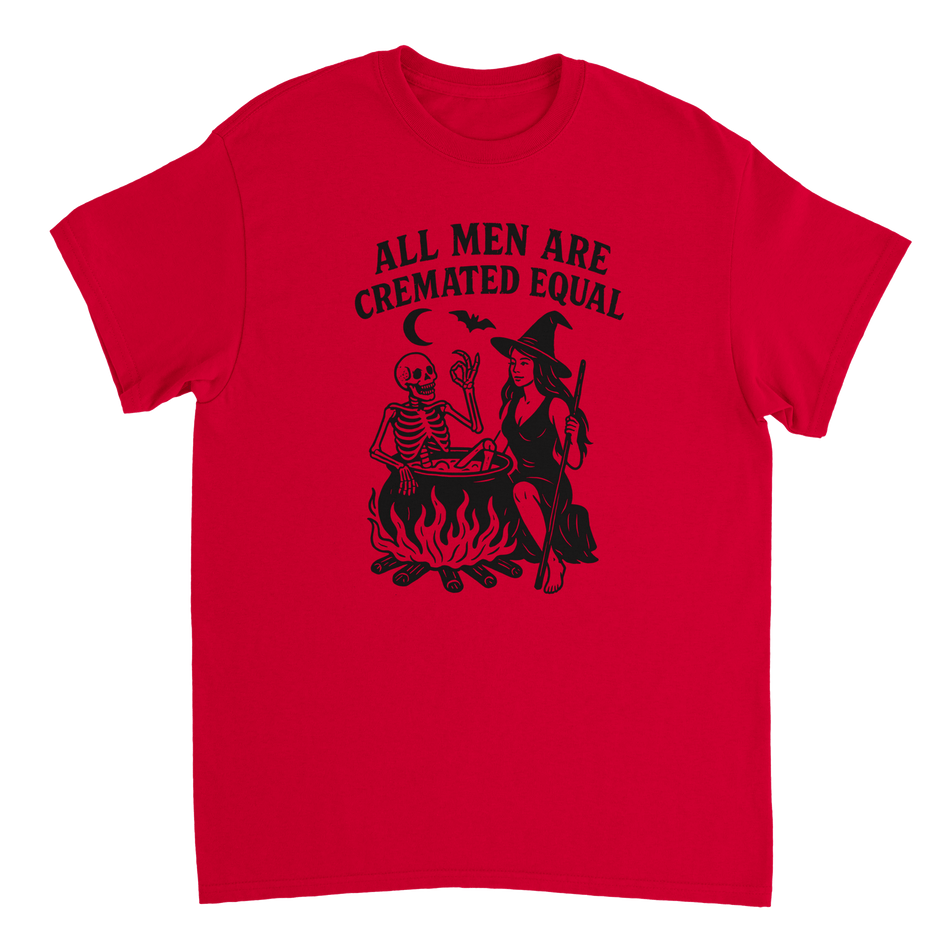 Unisex T-Shirt - All Men Are Cremated Equally - Classic Fit Cotton Tee - KPAP Canada