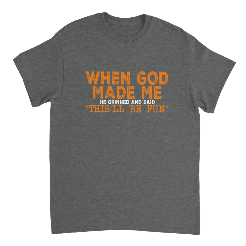 "This'll Be Fun" T-Shirt – Heavyweight Cotton, Classic Fit, Durable Casual Wear in Your Choice of Fun Hues - KPAP Canada