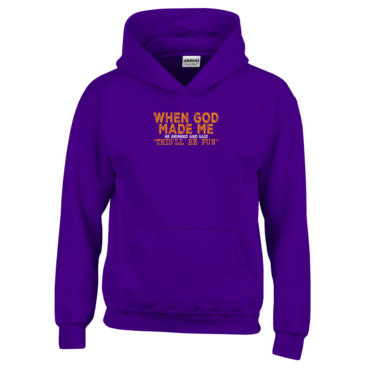 When God Made Me Kids Classic Pullover Hoodie - KPAP Canada