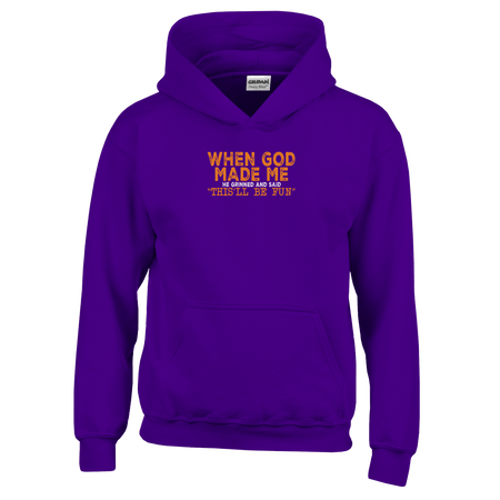 When God Made Me Kids Classic Pullover Hoodie - KPAP Canada