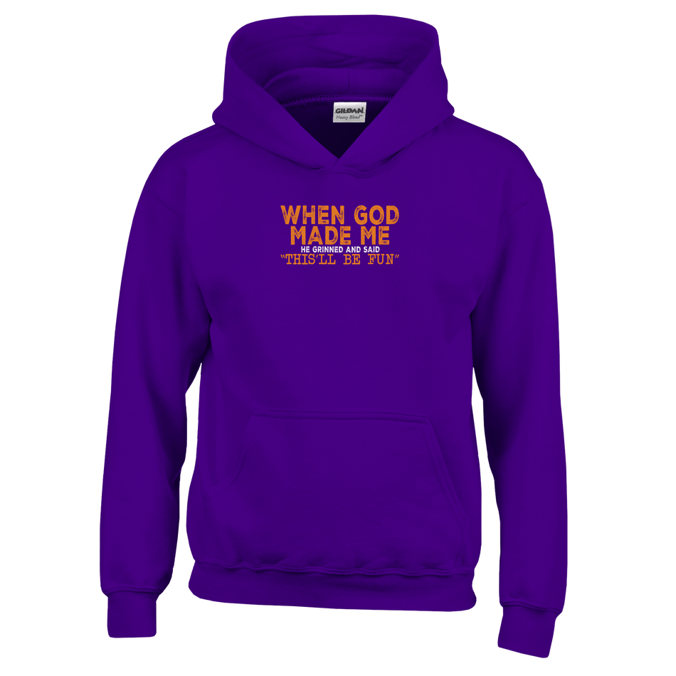 When God Made Me Kids Classic Pullover Hoodie - KPAP Canada