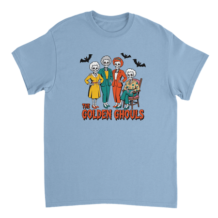 The Golden Ghouls T-Shirt – Spooky & Stylish Skeletons, Heavyweight Cotton, Classic Fit - KPAP Canada
