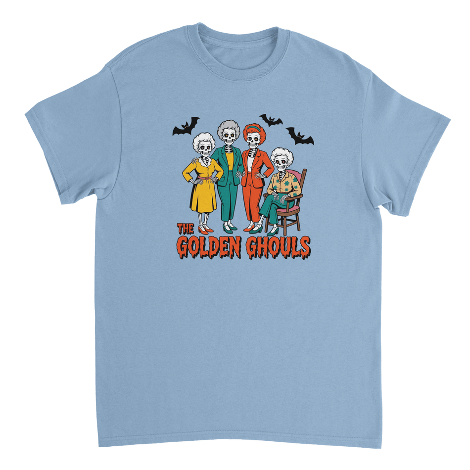 The Golden Ghouls T-Shirt – Spooky & Stylish Skeletons, Heavyweight Cotton, Classic Fit - KPAP Canada