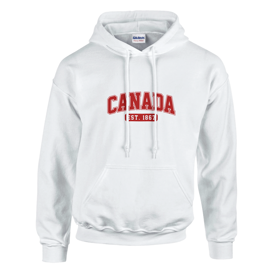 Unisex Canada Est. 1867 Hoodie – Soft Blend Heavyweight Design - KPAP Canada